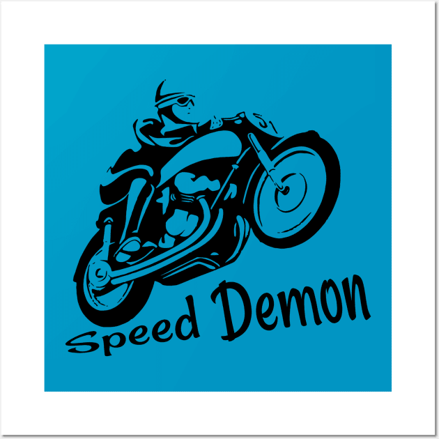 Motorbike Speed Demon Wall Art by tribbledesign